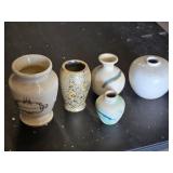 Ceramic and Pottery Vase Collection including Mandragora Apothecary Jar and Decorative Vases