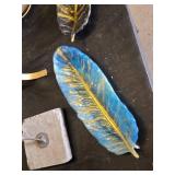 Decorative Vases and Glassware Items, Plastic Feathers