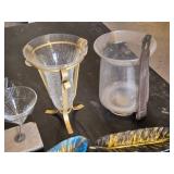 Decorative Vases and Glassware Items, Plastic Feathers