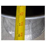 Hammered Metal Planters Set with Flared Design - 23" tall