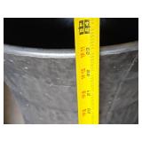 Hammered Metal Planters Set with Flared Design - 23" tall