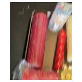 Box of Assorted Candles, Decorative Lighthouse, and Candle Holders