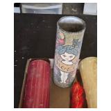 Box of Assorted Candles, Decorative Lighthouse, and Candle Holders