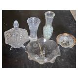 Glassware Collection including Decorative Bowls and Vases