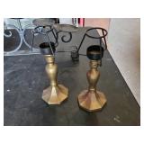 Brass and Iron Candle Holders and Candelabras