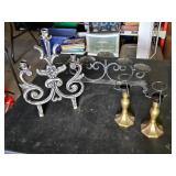 Brass and Iron Candle Holders and Candelabras