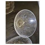 Clear Glass Serving Platters and Bowls Set