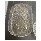 Clear Glass Serving Platters and Bowls Set