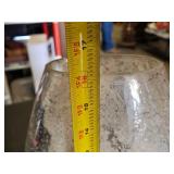 Tall Ceramic and Glass Vase Set including 19-Inch Brown Ceramic Vase, 16-Inch Clear Glass Vase, and 10-Inch Black Ceramic Vase