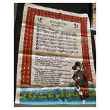 Lot of Travel Souvenirs and Maps, including Oslo Patch, Wales Map, and "Amazing Grace" Cloth