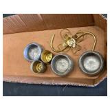 Miscellaneous Home Decor Items including Candle Holders and Decorative Stand