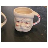 Vintage Santa Claus Mugs Set