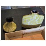 Decorative Home Items Including Vases, Box, and Signs