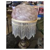 Vintage Frog-Themed Lamps and Beaded Lamp with cracked shade
