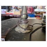 Vintage Frog-Themed Lamps and Beaded Lamp with cracked shade