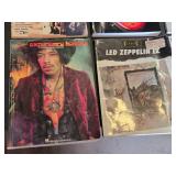 Collection of Guitar Music Books including John Mayer, Led Zeppelin, and Jimi Hendrix