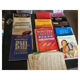 Assorted Music Books and Instructional Materials Notable titles include "Scott Joplin: King of Ragtime," "The Big Ballads of the 70s, 60s, & 50s," and "Foundations in Singing."