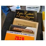 Lot of Music Songbooks and Sheet Music including Eddie Rabbitt & Even Stevens, Classical Piano, and The Gambler