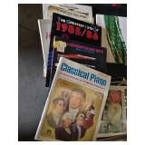 Lot of Music Songbooks and Sheet Music including Eddie Rabbitt & Even Stevens, Classical Piano, and The Gambler