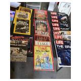 Lot of Vintage TIME and LIFE Magazines from historical events such as the moon landing, the Nixon era, and significant cultural milestones from the 1960s