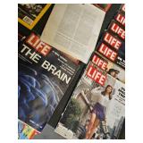Lot of Vintage TIME and LIFE Magazines from historical events such as the moon landing, the Nixon era, and significant cultural milestones from the 1960s