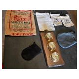 Assorted Bags and Nautical Weather Station with Accessories
