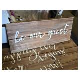 Wedding Decor and Accessories including Wooden Signs, Candle Holders, and Glassware