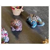 Collection of Turtle Figurines, Some Cloth