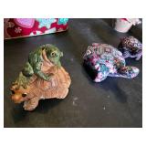 Collection of Turtle Figurines, Some Cloth