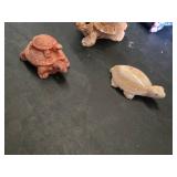 Collection of Turtle Figurines, Some Cloth