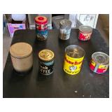 Lot of Vintage Coffee Tins including Folger