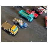 Assorted Vintage Die-Cast Vehicles and Airplane Toys