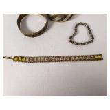 Assorted Vintage Jewelry Including Bracelets and Bangles