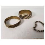 Assorted Vintage Jewelry Including Bracelets and Bangles