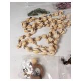Assorted Jewelry and Beads Lot Including Shell Necklaces and Beaded Strands