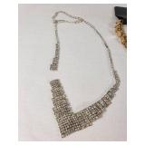 Assorted Jewelry including Cubic Zirconia Pendant Set, Gold-Tone Necklaces, and Stone Pendant Necklace