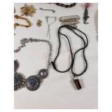 Lot of Jewelry Items Including Necklaces, Bracelets, and Accessories
