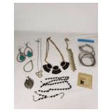 Jewelry and Accessory Lot including Necklaces, Bracelets, Earrings, and Photo Frame Pendant