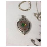 Jewelry and Accessory Lot including Necklaces, Bracelets, Earrings, and Photo Frame Pendant