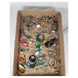Mixed Jewelry Lot including Earrings, Bracelets, and Brooches Various Styles