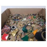 Mixed Jewelry Lot including Earrings, Bracelets, and Brooches Various Styles
