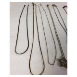 Lot of Necklaces with Various Pendants