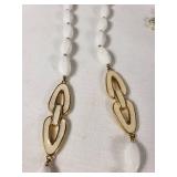 Vintage and Costume Jewelry Lot including Multi-Strand Pearl Necklace, Beaded Necklaces, and Gold-Tone Accents