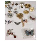 Assorted Vintage and Modern Brooches and Pins