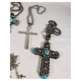 Collection of Cross Necklaces and Jewelry