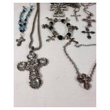 Collection of Cross Necklaces and Jewelry