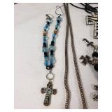 Collection of Cross Necklaces and Jewelry