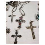 Collection of Cross Necklaces and Jewelry