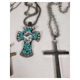 Collection of Cross Necklaces and Jewelry