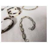 Lot of Mixed Jewelry Items including Bracelets, Bangles, and Wristbands